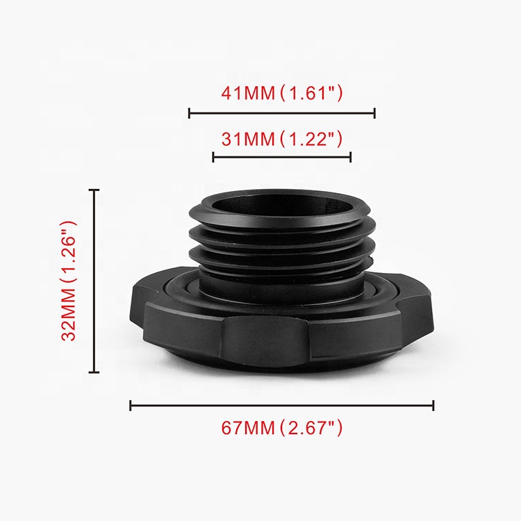 black oil filter cap